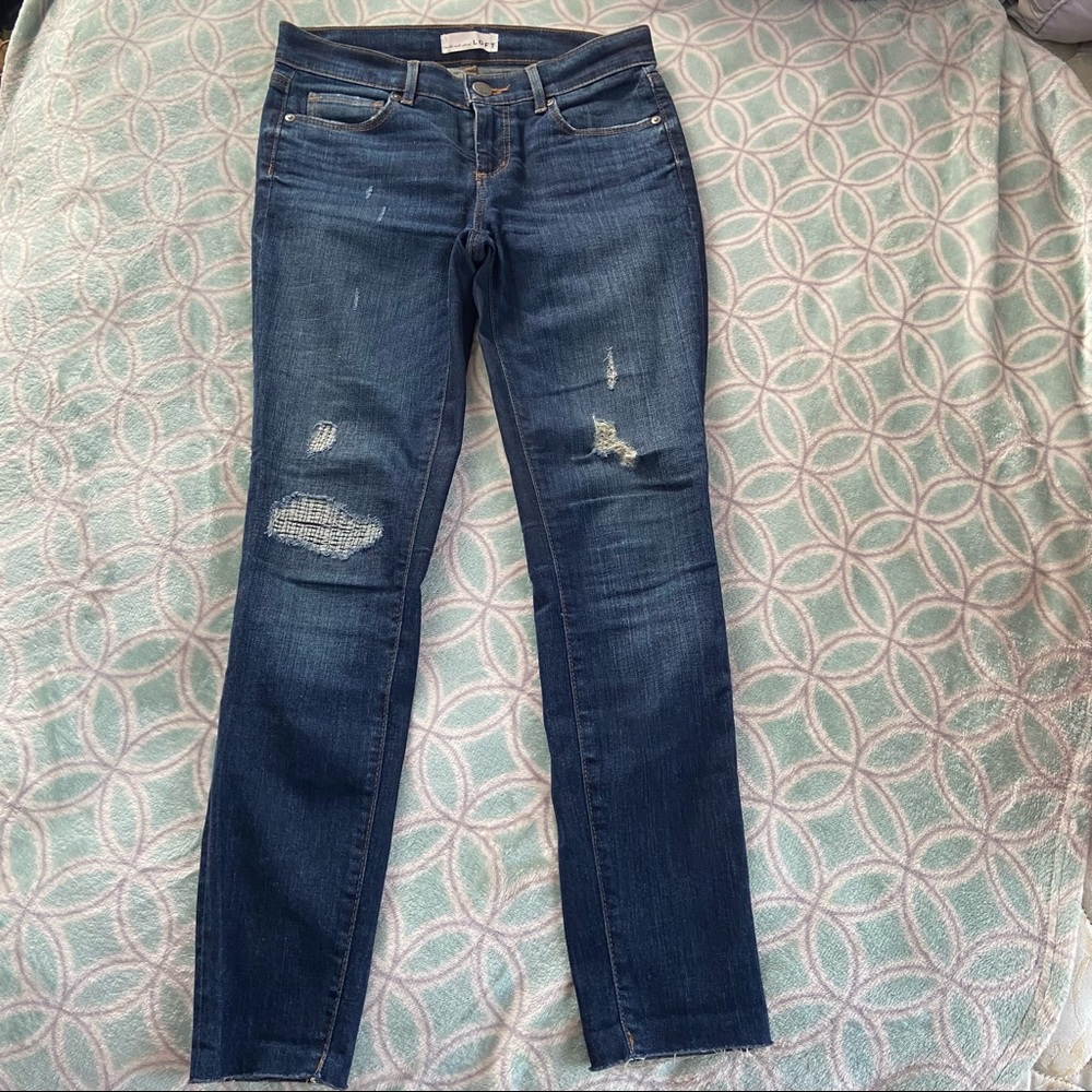 LOFT Distressed Medium Wash Denim